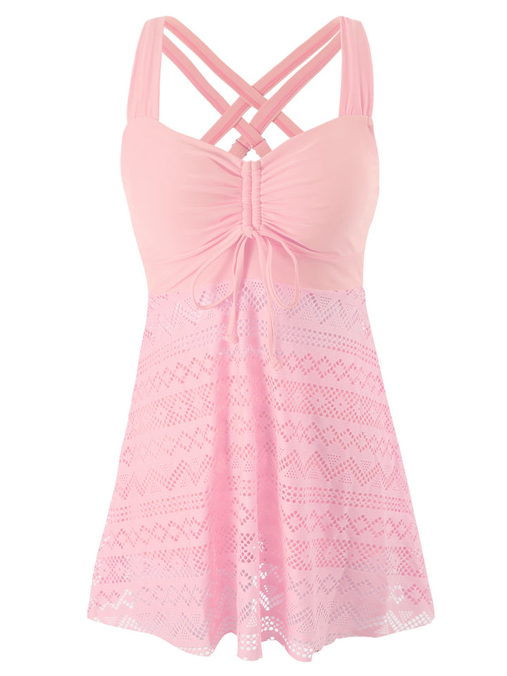 Women's swimming dress with sophisticated back design and very elastic fabric quality Mune Fashion