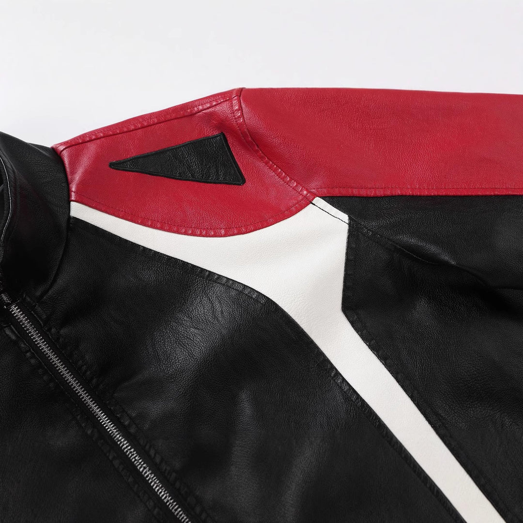 Men's Fashion Biker Jacket with Contrast Details Mune Fashion