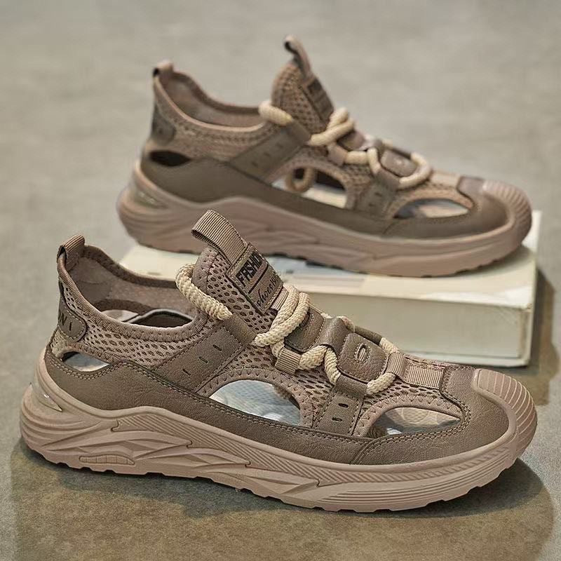 Men's hybrid sneaker sandal with knit shaft and profiled platform sole Mune Fashion