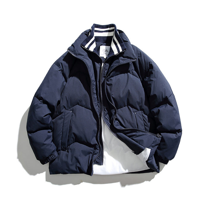 Unisex Padded Quilted Jacket in Boxy Cut with Ribbed Collar and Insulating Lining Mune Fashion