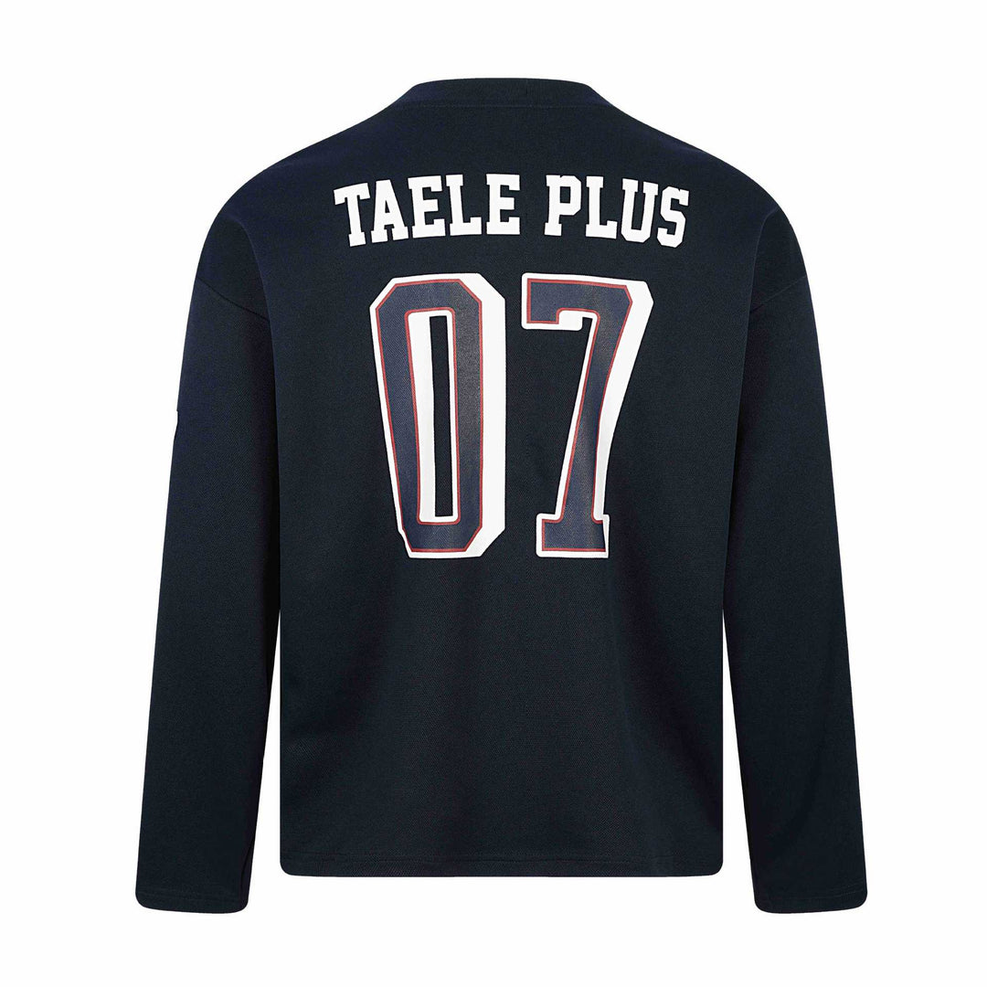 Unisex Sporty Oversized Hockey Jersey with Mesh Structure, Number Print and V Notch Collar Mune Fashion