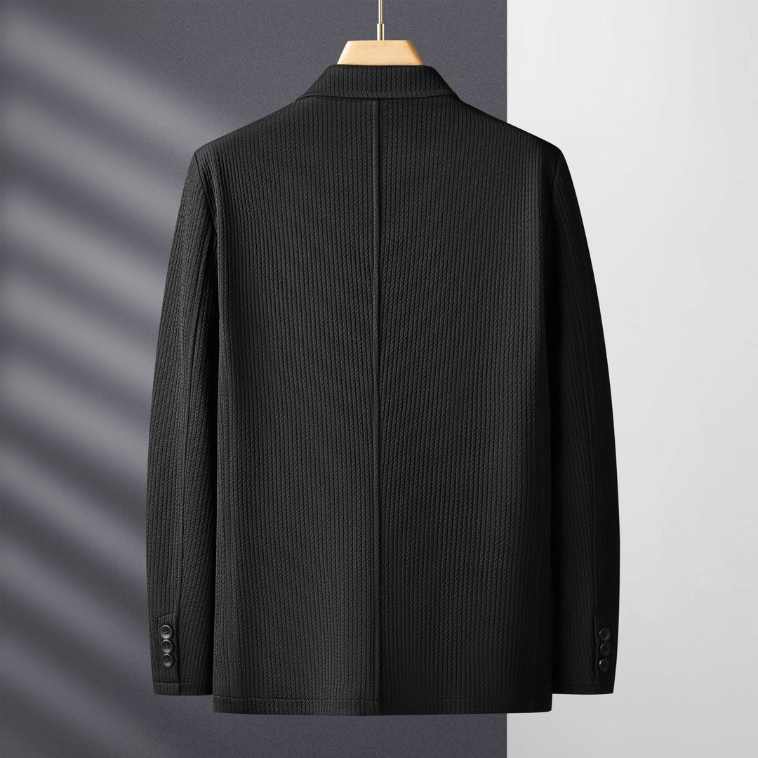 Men's structured blazer made of textured jersey with patch pockets Mune Fashion