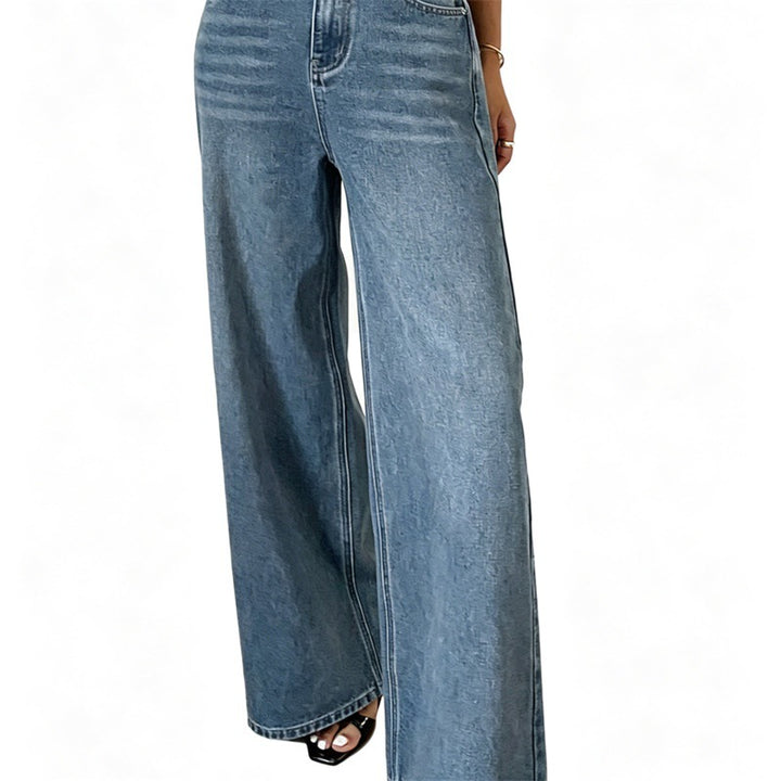 Women's jeans trousers with high waist and wide leg Mune Fashion