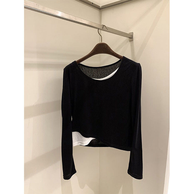 Women's Casual Long Sleeve Shirt with Asymmetric Cut Mune Fashion
