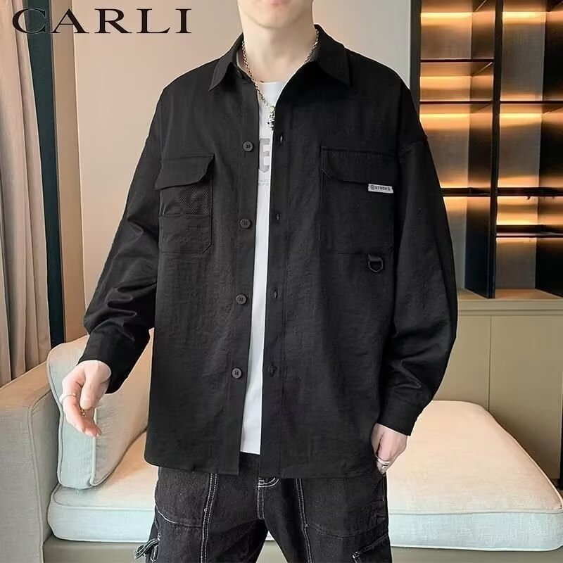 Men's utility-style overshirt jacket with patch flap pockets Mune Fashion
