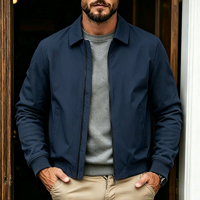 Men's Fashion Leisure Jacket with Stand-up Collar Mune Fashion