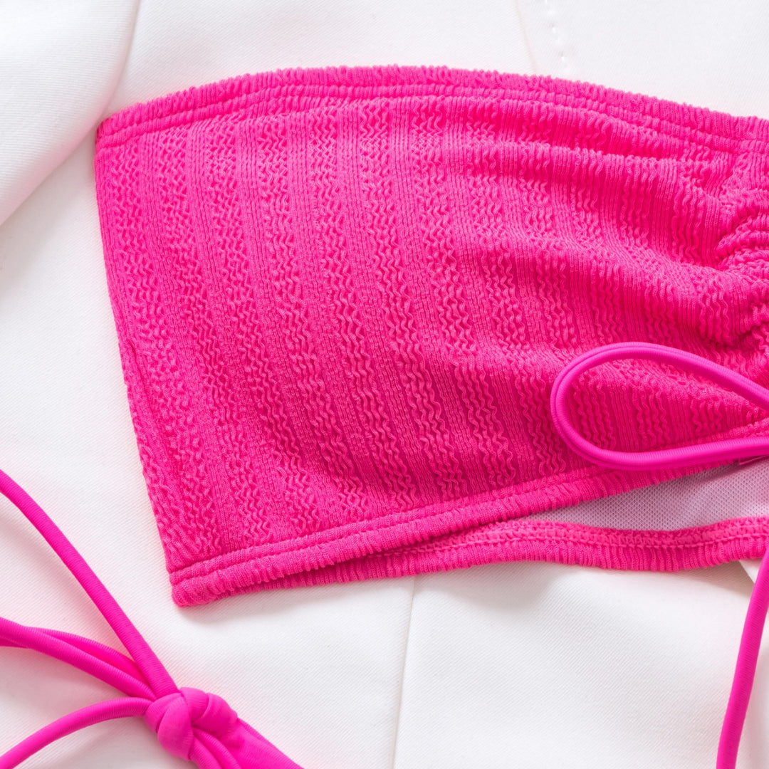 Ladies Bandeau Bikini with Ruffle Mune Fashion