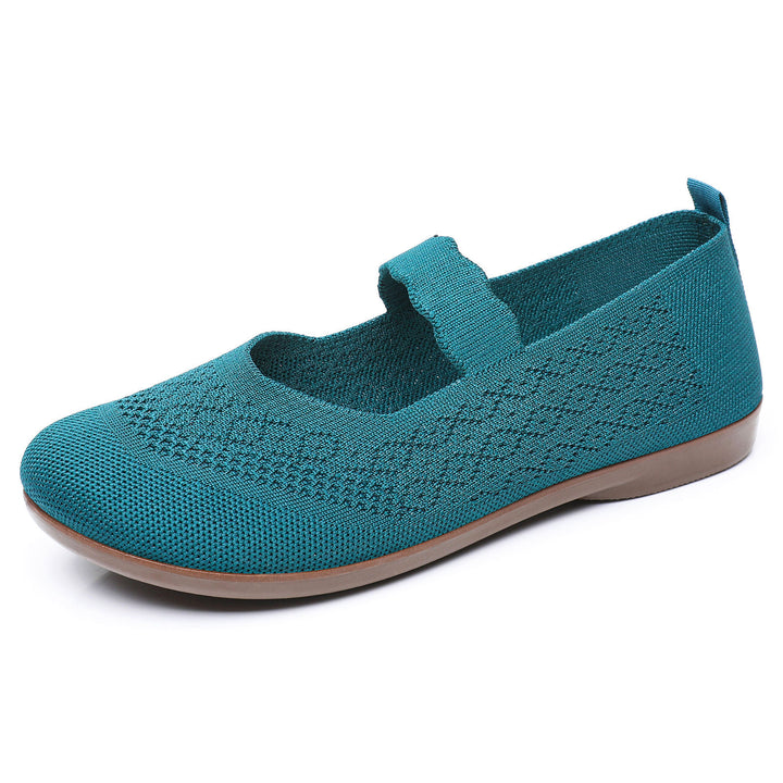 Women's knitted Mary Jane slipper with elastic strap and ergonomic comfort sole Mune Fashion