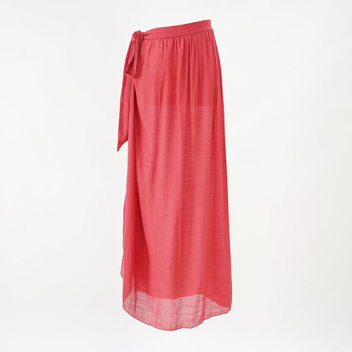 Women's maxi skirt with wrap band and light crepe quality Mune Fashion