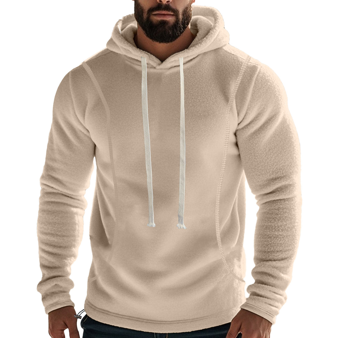 Men's fleece-lined hoodie with flatlock seams, kangaroo pocket, and adjustable drawstring Mune Fashion