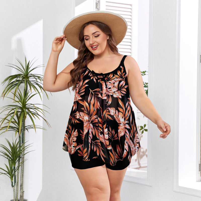 Women’s beach dress with floral design and elastic waistband Mune Fashion