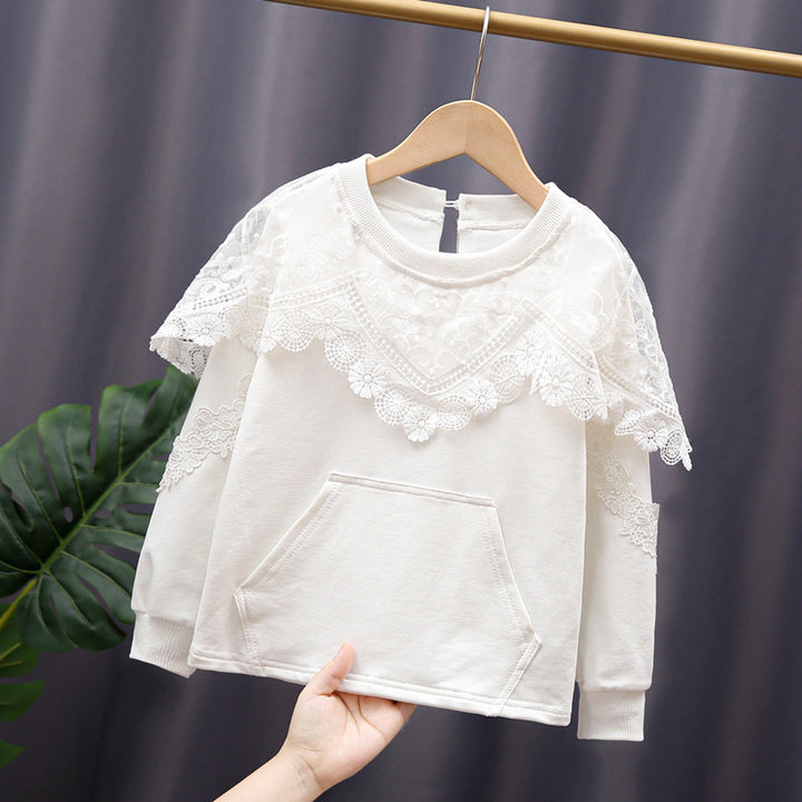 Women's sweatshirt with extended lace Mune Fashion