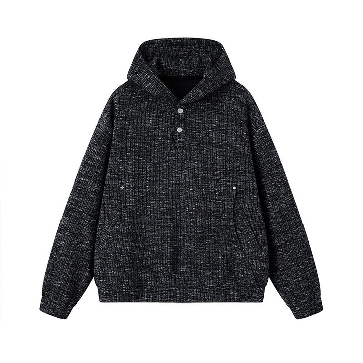 Women’s Fashionable Hooded Sweater with Button Details Mune Fashion