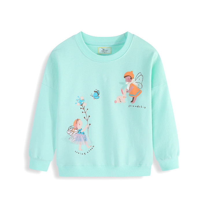 Girls sweatshirt with enchanting fairy and flower motif Mune Fashion