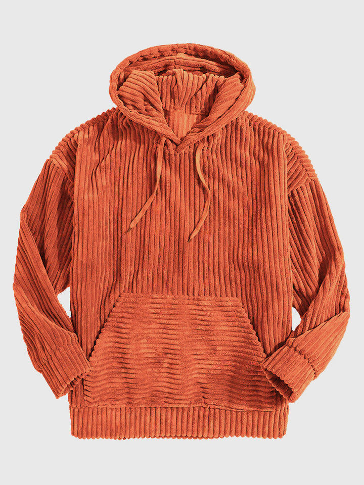 Unisex nano ribbed velvet hoodie with hoodie and kangaroo pocket Mune Fashion
