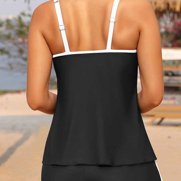 Ladies Sporty Tankini Set with Practical Shorts and Adjustable Straps Mune Fashion