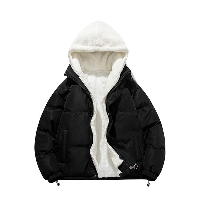 Women's Padded Hoodie Jacket with Soft Fleece Lining Mune Fashion