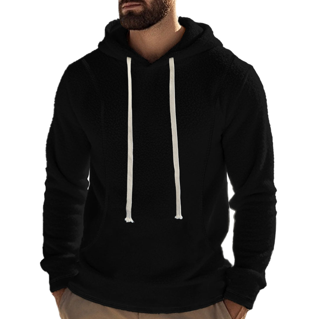 Men's fleece-lined hoodie with flatlock seams, kangaroo pocket, and adjustable drawstring Mune Fashion