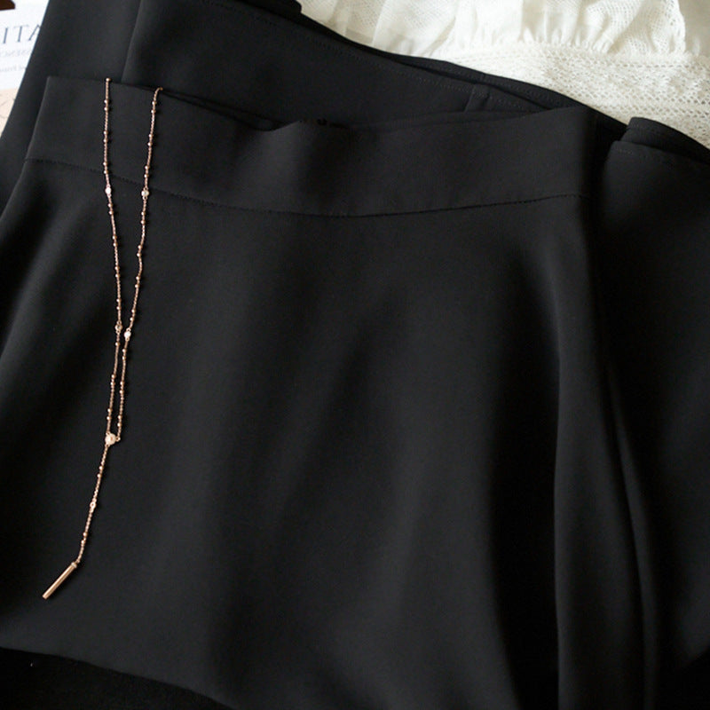 Women's Elegant Midi Skirt with Adjustable Belt Mune Fashion