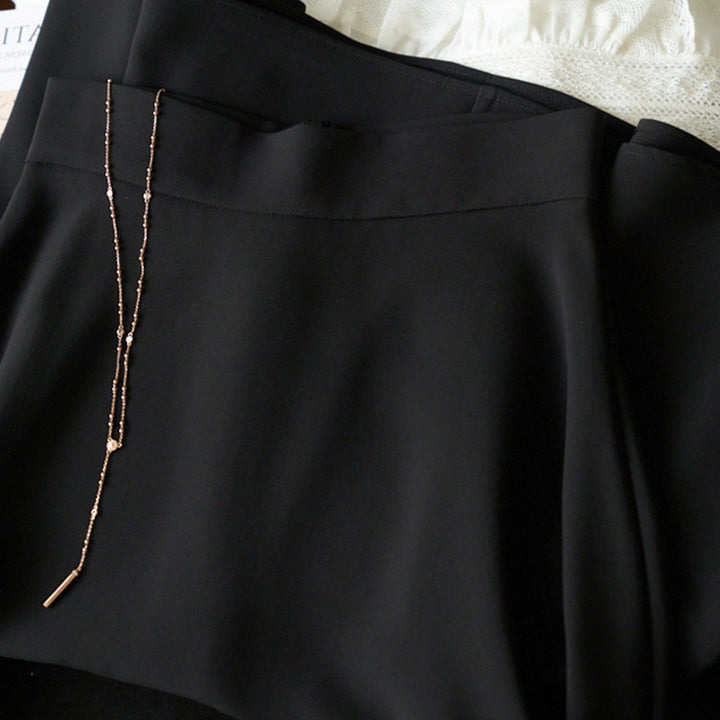Women's Elegant Midi Skirt with Adjustable Belt Mune Fashion
