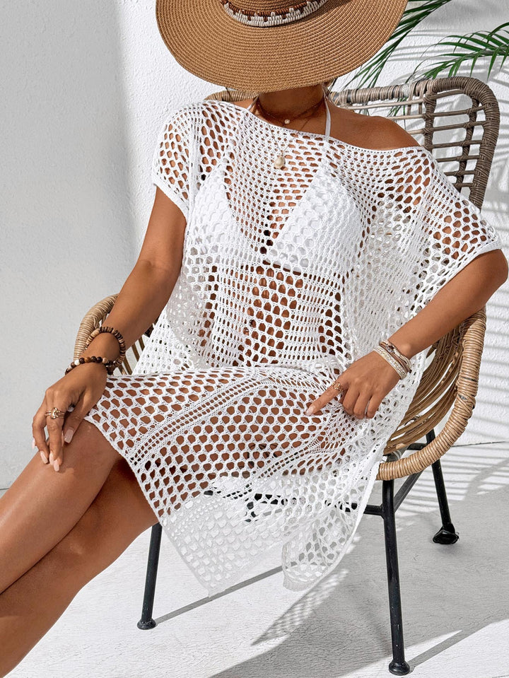 Women elegant crochet beach cover-up Mune Fashion