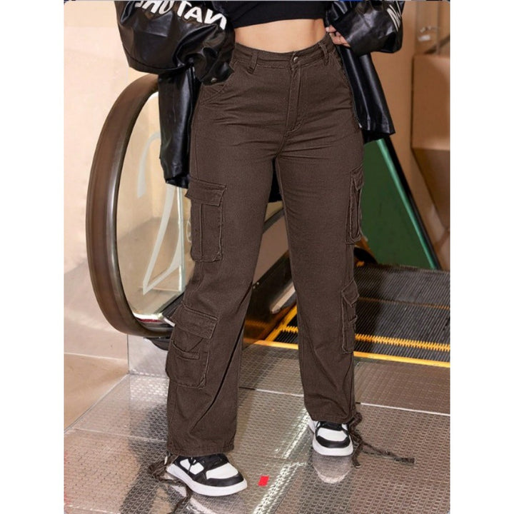 Ladies Utility Cargo Chino with multiple flap pockets and drawstring hem Mune Fashion