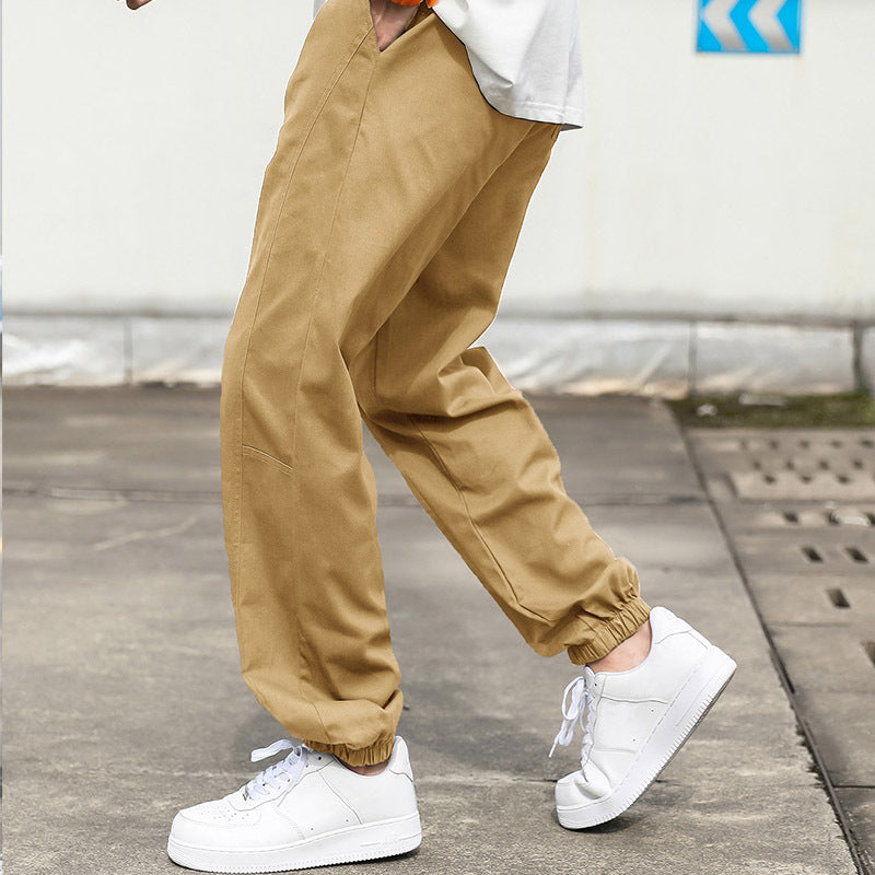 Men's Casual Cargo Pants with Elastic Waistband and Practical Side Pockets Mune Fashion