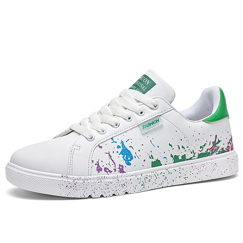 Unisex leisure sneakers with splash color design and cushioned comfort insole Mune Fashion