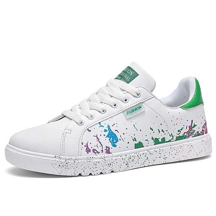 Unisex leisure sneakers with splash color design and cushioned comfort insole Mune Fashion