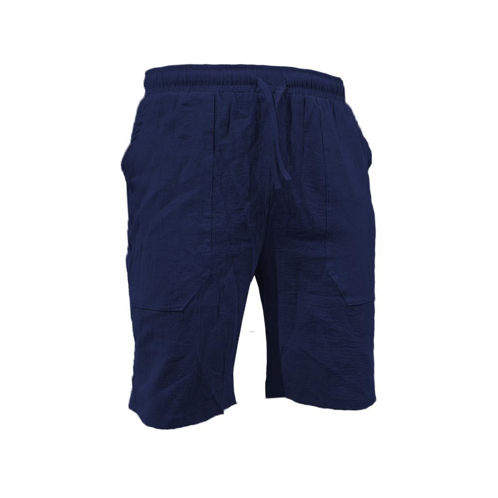 Men's casual travel Bermuda shorts with crinkle texture, adjustable drawstring, and large volume patch pockets Mune Fashion