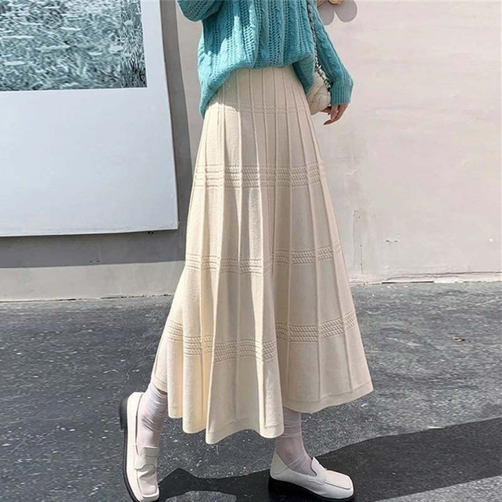 Ladies Elegant Knit Maxi Skirt Mune Fashion