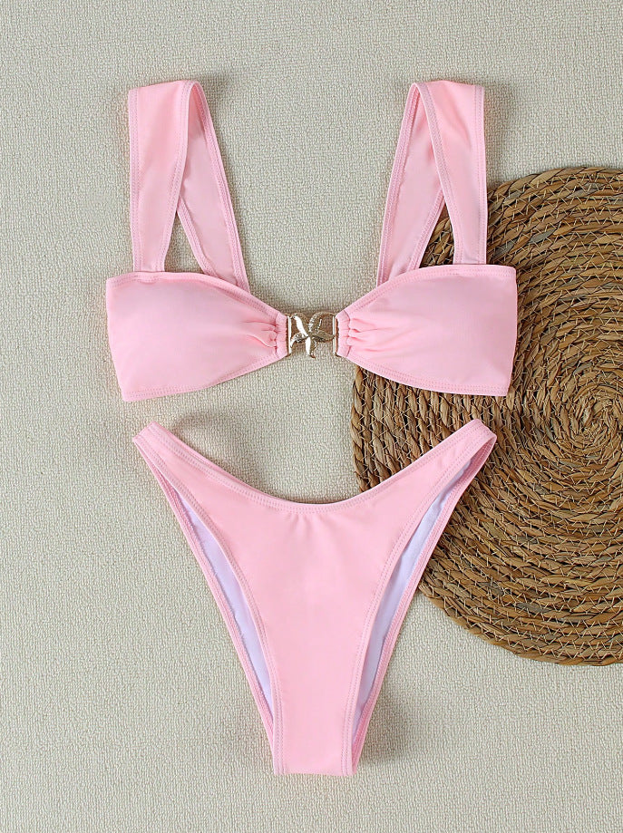 Women's bikini set with elegant knot detail and high-quality binding pattern Mune Fashion