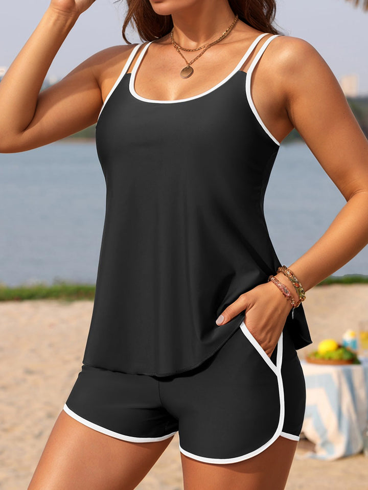 Women's Sporty Wrap Swimsuit with Floral Pattern Mune Fashion