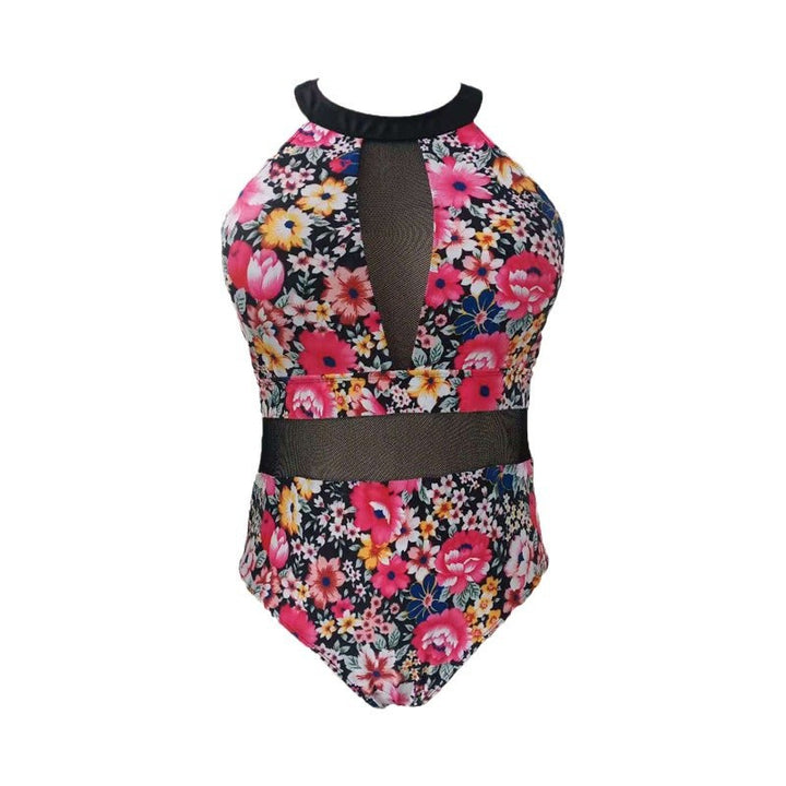 Women’s sporty one-piece swimsuit with transparent mesh inserts Mune Fashion