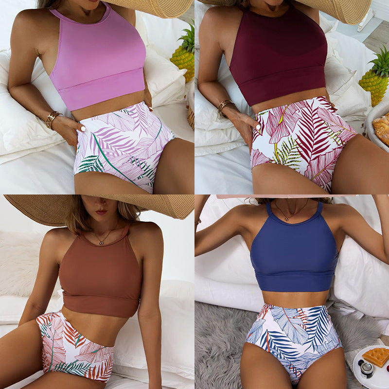Women’s bikini set with high-cut bottoms and sporty top Mune Fashion