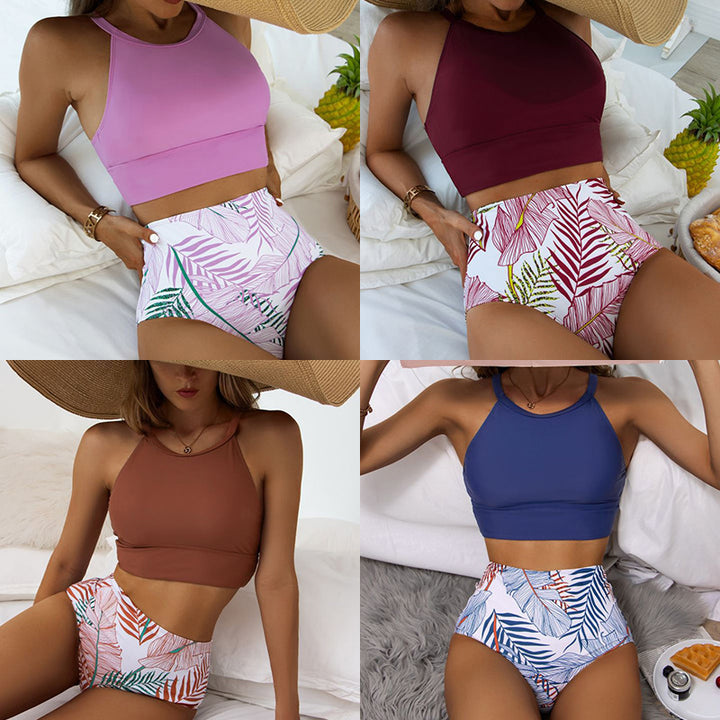 Women’s bikini set with high-cut bottoms and sporty top Mune Fashion