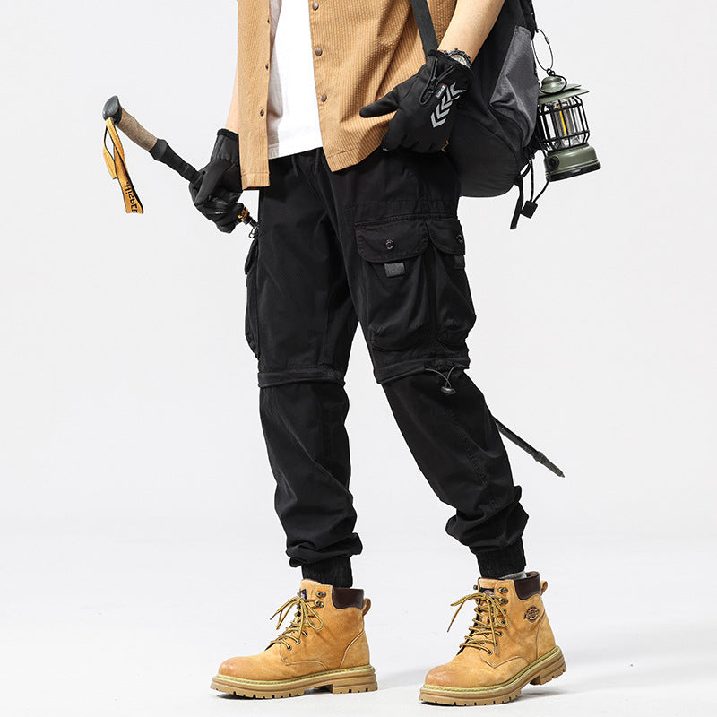 Herren Cargo-Jogginghose im Utility-Stil mit Elastikbund, Kordelzug und Multifachtaschen Mune Fashion