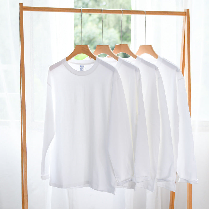Unisex Long Sleeve Premium Basics Long Sleeve Shirt made of Cotton Blend with Round Neck Mune Fashion