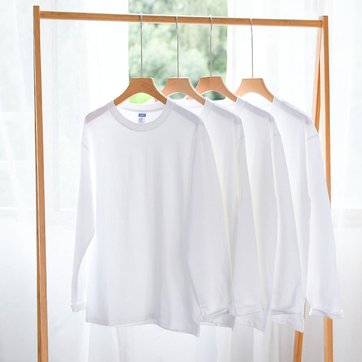 Unisex Long Sleeve Premium Basics Long Sleeve Shirt made of Cotton Blend with Round Neck Mune Fashion