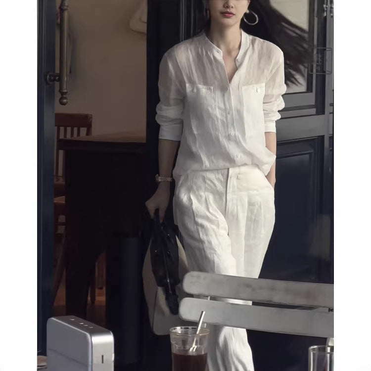 Women Airy Long Sleeve Blouse Mune Fashion