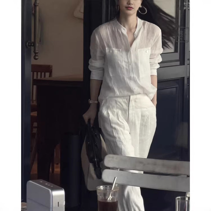 Women Airy Long Sleeve Blouse Mune Fashion