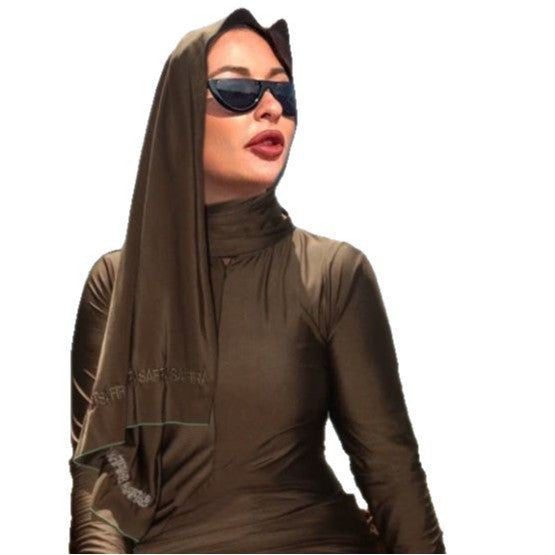 Women's Stylish Swimsuit with Long Sleeve and Wrap Skirt Mune Fashion