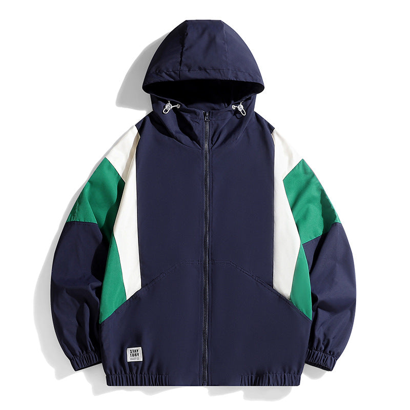 Men's sporty windbreaker with color block design Mune Fashion