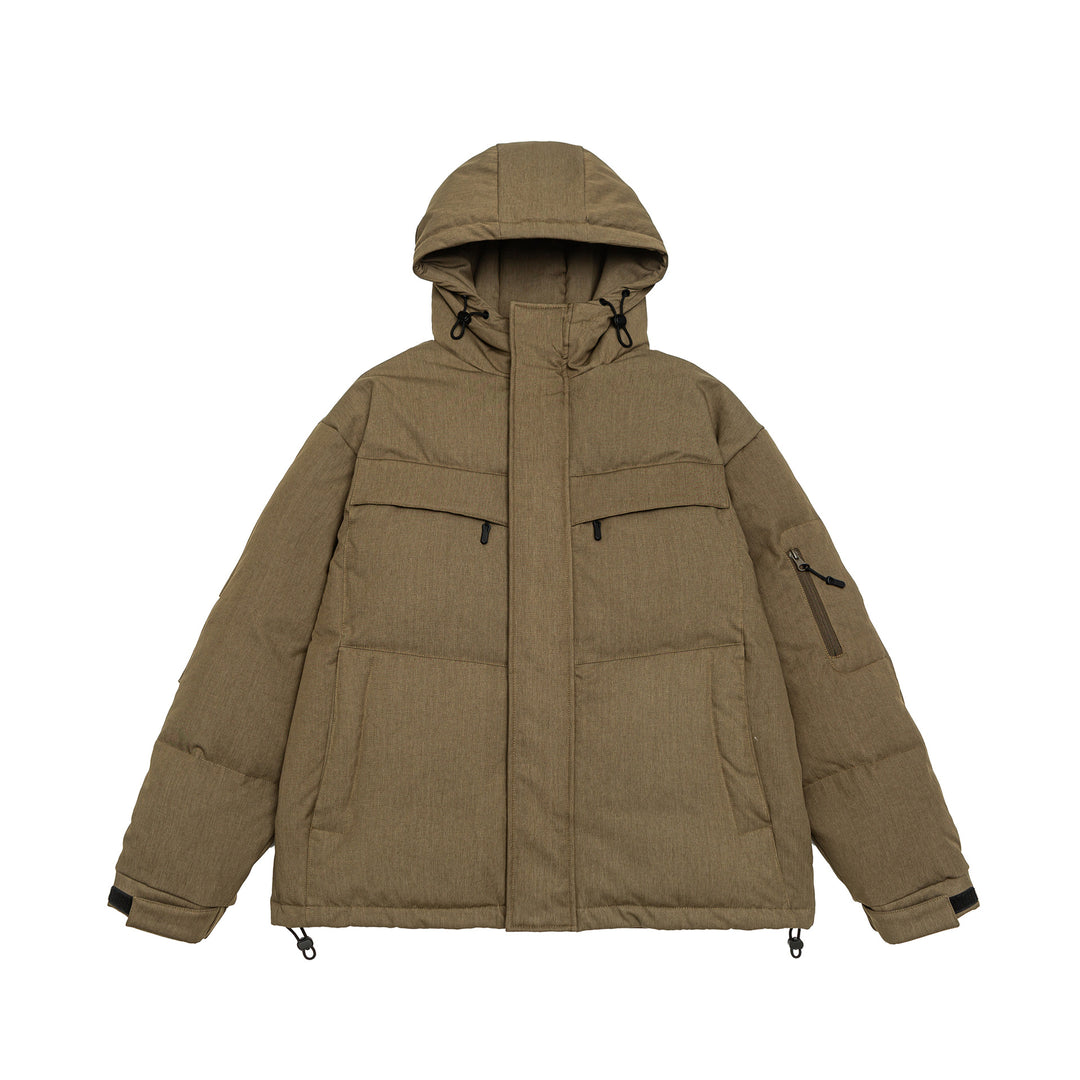 Men's Padded Winter Parka with Hood and Multi-Pockets Mune Fashion