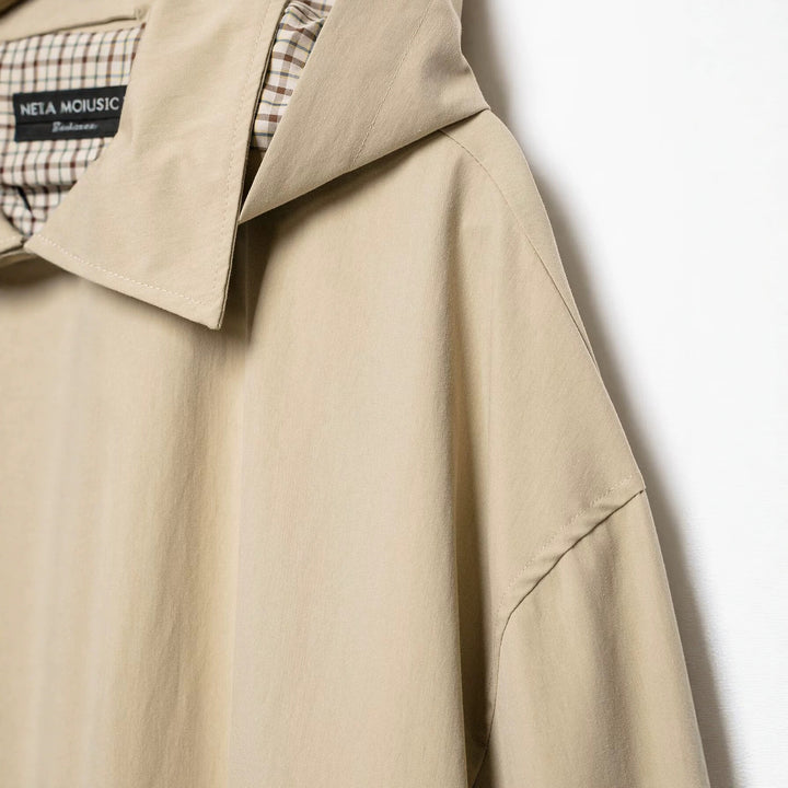 Women's lightweight hooded jacket in oversized boxy cut with drawstring hem Mune Fashion