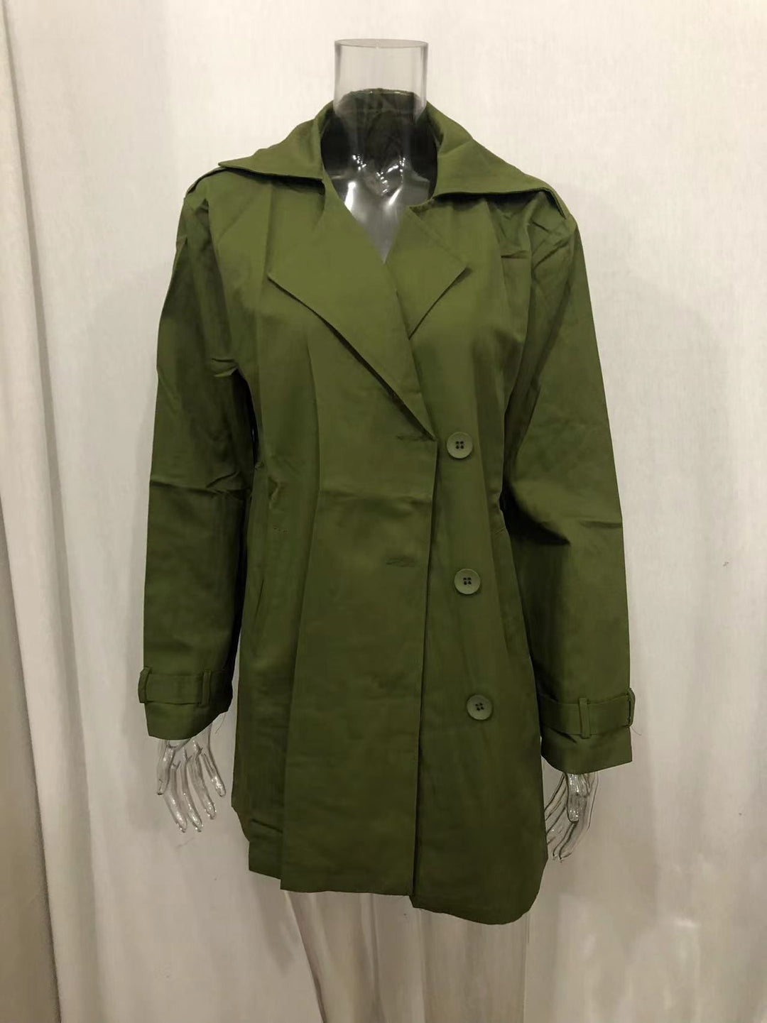 Men's lightweight urban trench coat with double-breasted button placket and casual used look Mune Fashion