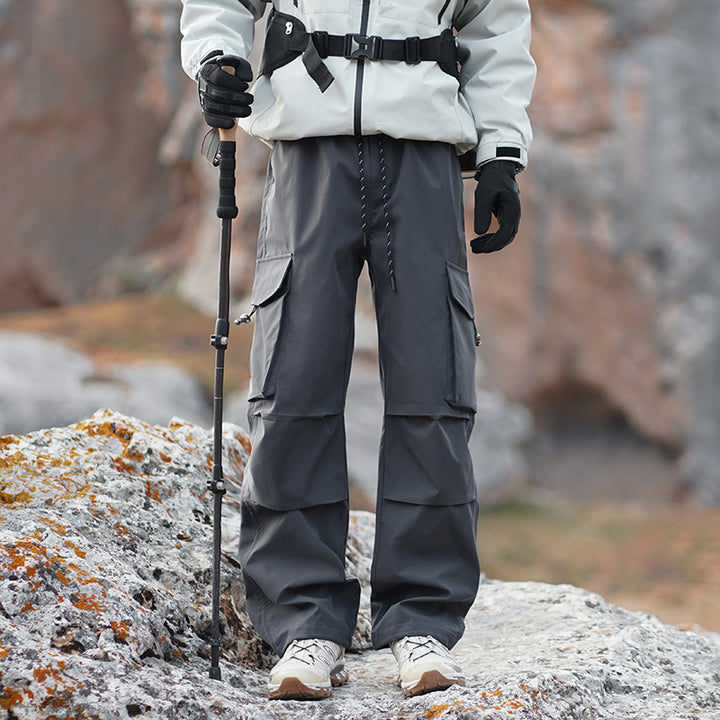 Men's Technical Outdoor Cargo Pants with Water-Repellent Stretch and Reinforced Knees Mune Fashion