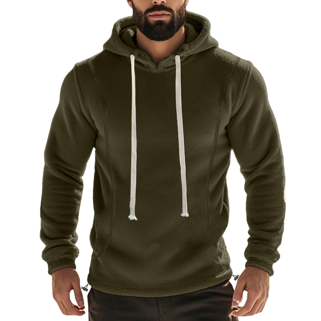 Men's fleece-lined hoodie with flatlock seams, kangaroo pocket, and adjustable drawstring Mune Fashion