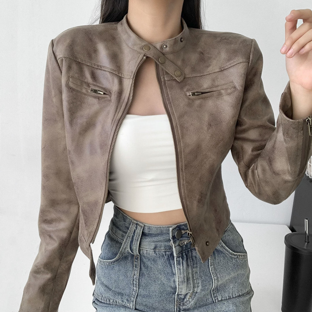 Mune | Cropped Leather Jacket