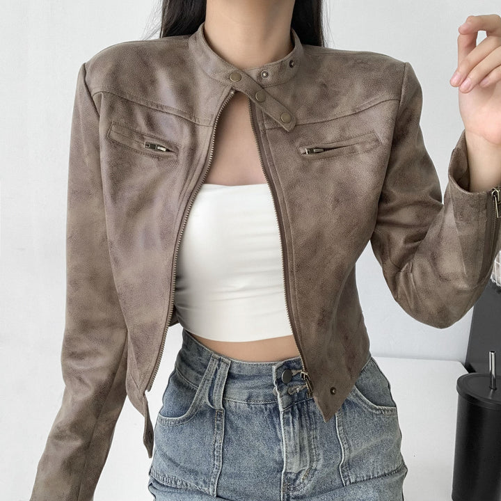 Mune | Cropped Leather Jacket